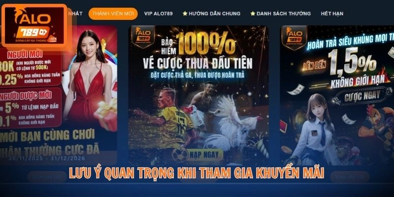 Lưu ý quan trọng khi tham gia khuyến mãi